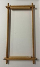 Vintage Wooden Scroll Frame for Cross Stitch Needlepoint Embroidery Adjustable
