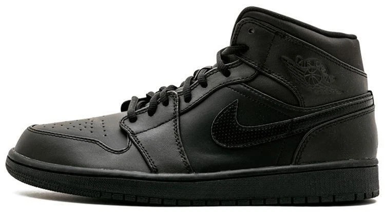 Jordan 1 Mid negro blanco