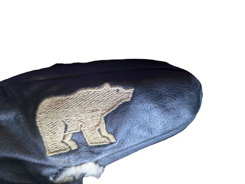 Jack Nicklaus Golden Bear Embroidered Genuine Leather Blade Putter Cover - Picture 6 of 9
