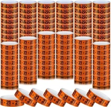1200 Pcs Over 21 Wristbands Paper Events Wristbands Colored Event Wristbands ...