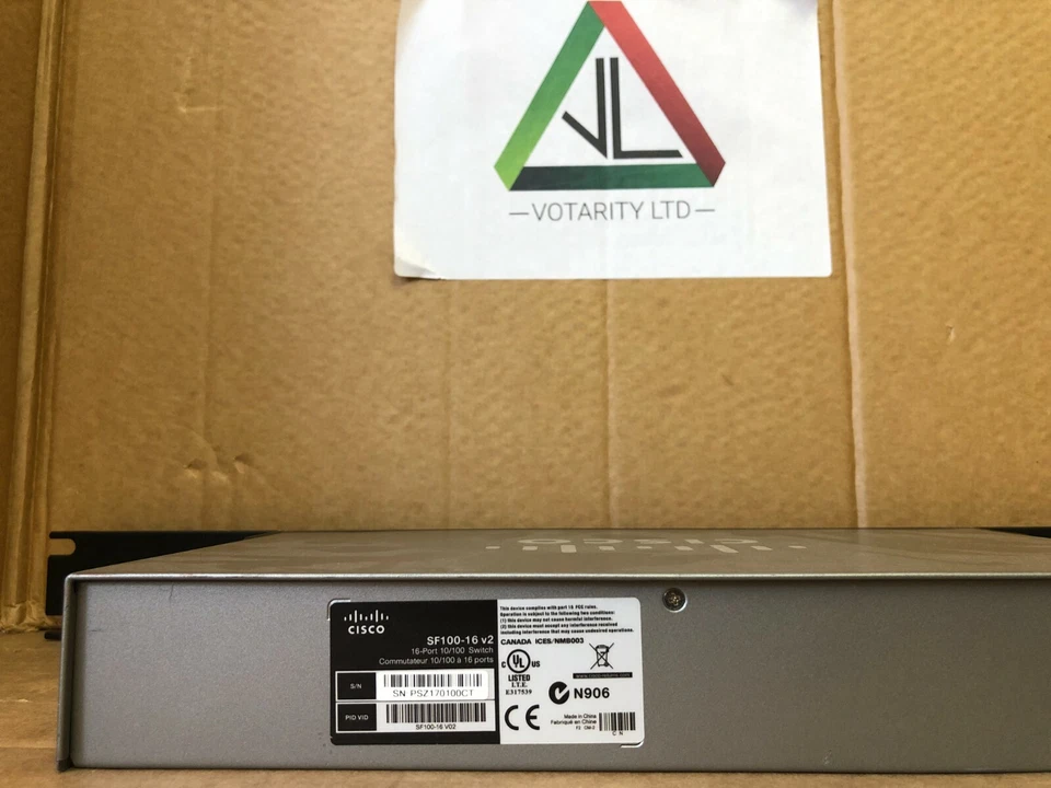Cisco SF100-16 v2 with Brackets 16-Port 10/100 Switch Cisco SF100-16 (Inc VAT) - Image 3 of 4