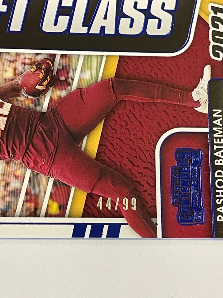 2021 Contenders Draft Picks Football Blue #/99 - Rashod Bateman RC - Minnesota - Image 2 of 3