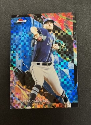 Shane McClanahan - 2024 Topps Finest Uncommon Blue Refractor #'d 45/75 - Rays