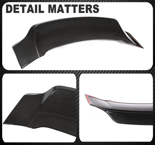 For Porsche 911 991 Carrera 4 S 4S Rear Trunk Wing Boot Spoiler Lip Carbon Fiber - Bild 12 von 12