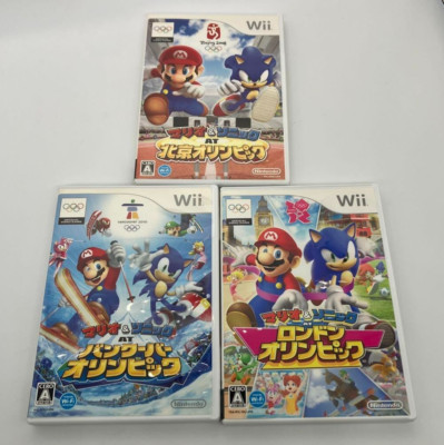 Mario & Sonic at the London & Beijing & Vancouver Olympic Set Nintendo Wii Japan