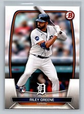 2023 Bowman Draft Riley Greene ROOKIE CARD #BP-20 - Detroit Tigers. rookie card picture