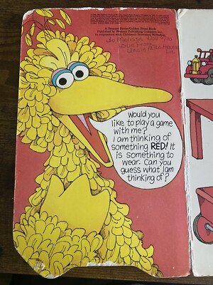 Vintage 1989 Sesame Street Golden Sturdy Shape Big Bird Hardcover