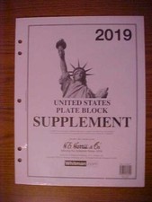 2019 Harris Plate Block Supplement * NEW *