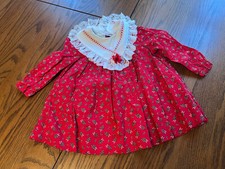 vtg union made in USA girls collared prairie peasant dress 18 months