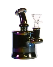 5.5'' Holographic Hookah Glass Water Pipe Bong Smoking Tobacco Pipe 14mm Bowl