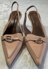 Donald J Pliner Couture Peach Color Slingback Pointy Toe Kitten Heels Size 5M