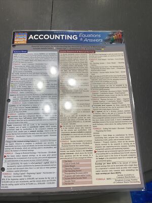 Barcharts Accounting Equations & Answers Quick Study Guide