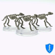 Wolf Skeleton x3 - Armies of the Dead #14 Pathfinder Battles D&D Miniature