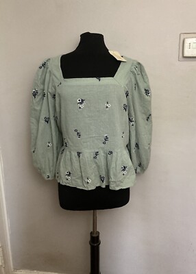 Universal Thread Light green Top Blouse Shirt XXL NWT embroidered Cotton