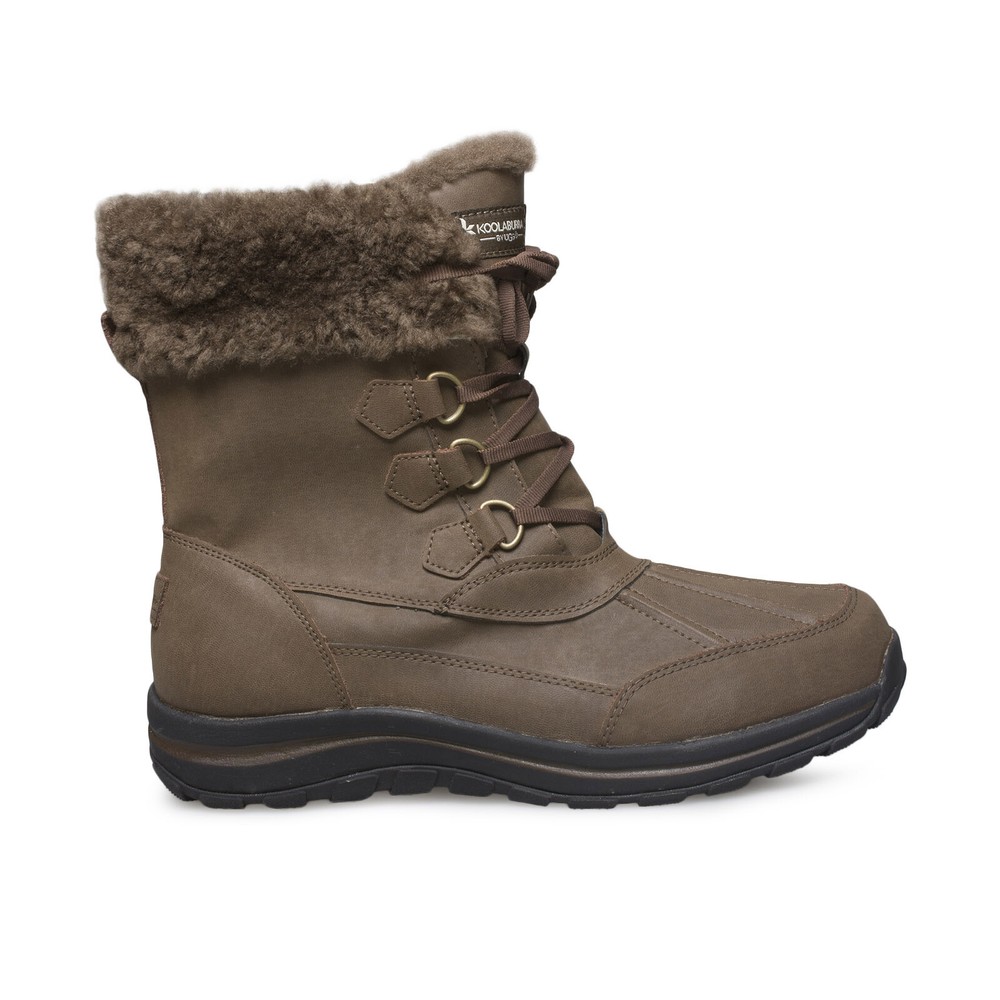 KOOLABURRA BY UGG NEDA DARK EARTH ADIRONDACK LEATHER WOMEN'S SIZE US 10.5 NEW