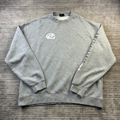 Optic Gaming Sweatshirt Mens Extra Large Gray Sixty Filthy Crewneck Pullover