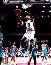 J.R. Reid Signed Autographed 8X10 Photo Spurs Action in Air JSA AR83907