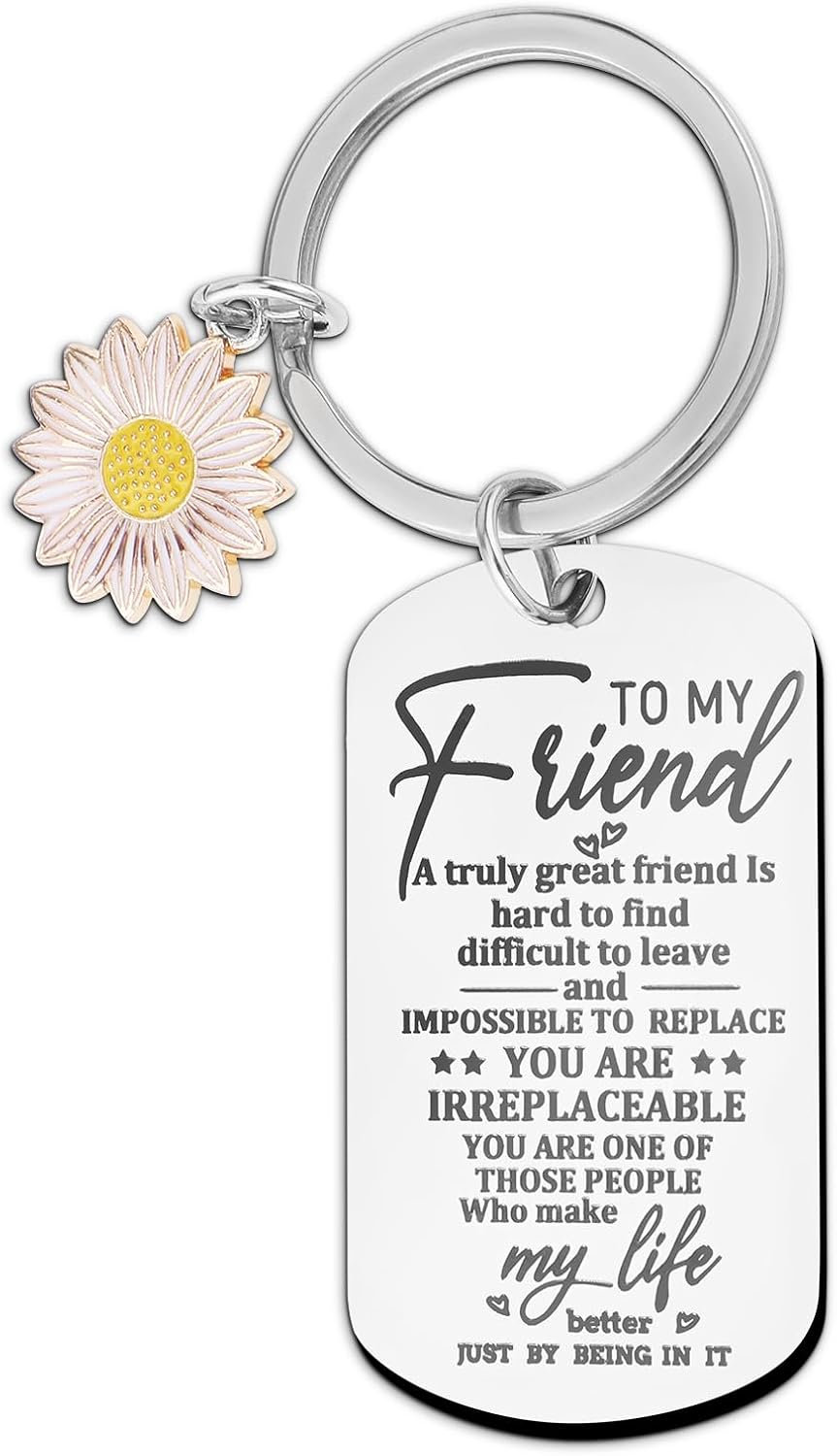 Friend Keychain Keyring Friendship Gifts for Women Best Friend Keychain For
