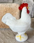 Vintage White Milk Glass Westmoreland Rooster Chicken Candy Dish Hen on Nest