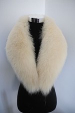 100 Real fox fur collar/dark beige neck wrap/women jacket collar 90 16cm