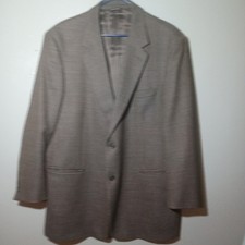 Riserva Sport Coat Men 46 Brown Houndstooth Wool Blazer Made in Italy