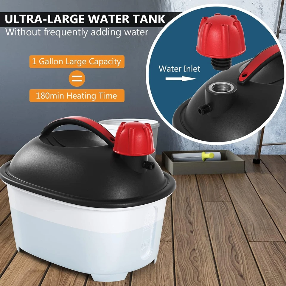 Vaporizador de papel tapiz limpiador sin químicos para eliminación de papel tapiz con manguera de 10 pies y lar Foto 3 de 4