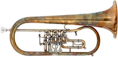 Lechgold FH-24GR Bb Flügelhorn Drehventil Goldmessing roh Konzertflügelhorn