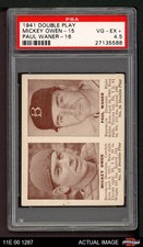 1941 Double Play #15 Mickey Owen / Paul Waner  / 16 HOF PSA 4.5 - VG/EX+
