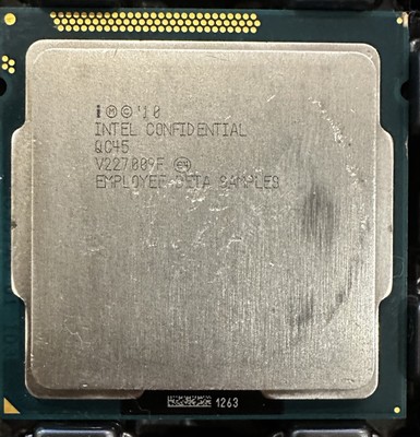 Intel Confidential i7-3770K QC45 ES Beta Sample CPU Employee Testing Ivy Bridge