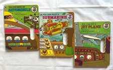 Golden Drive Away books, Lot 3, Automobile Submarine JetPlane, 1983 Board books