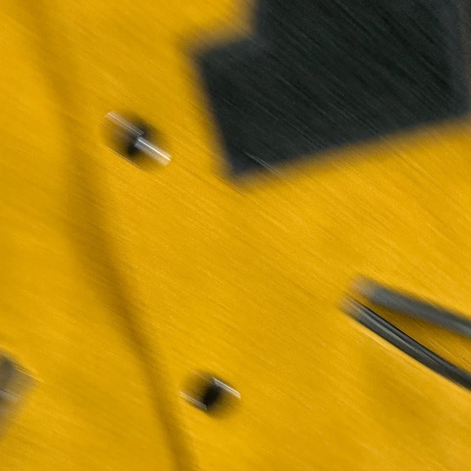 Vintage Howe Athletic Varsity Jacket Mustard Wool Black Vinyl Sleeve Size 38 USA - Image 4 of 4