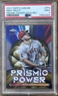 2021 Topps Chrome Mike Trout #PP2 Gold Refractor PSA 9 Prismic Power /50 Angels