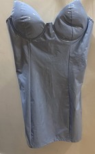 Latex Mini Dress Ladies Edgy Trendsetter Baby Blue Mini Fashion Nova (S) NWT