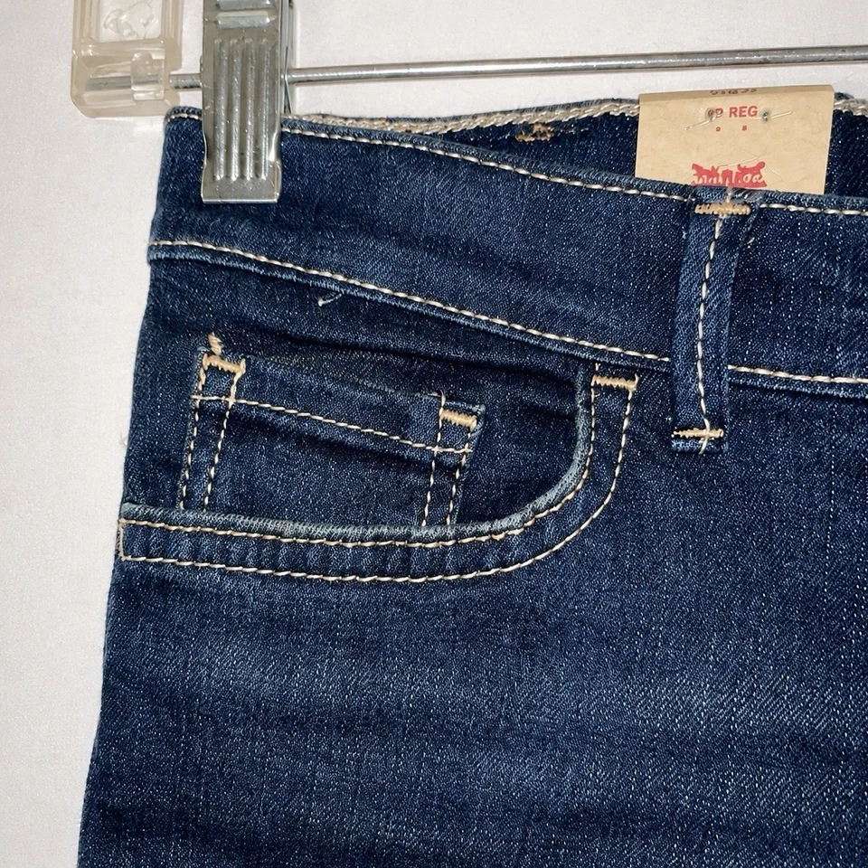 Levi’s NWT Girls 710 Super Skinny Jeans 10 Reg Stretch Dark Wash - Image 3 of 4