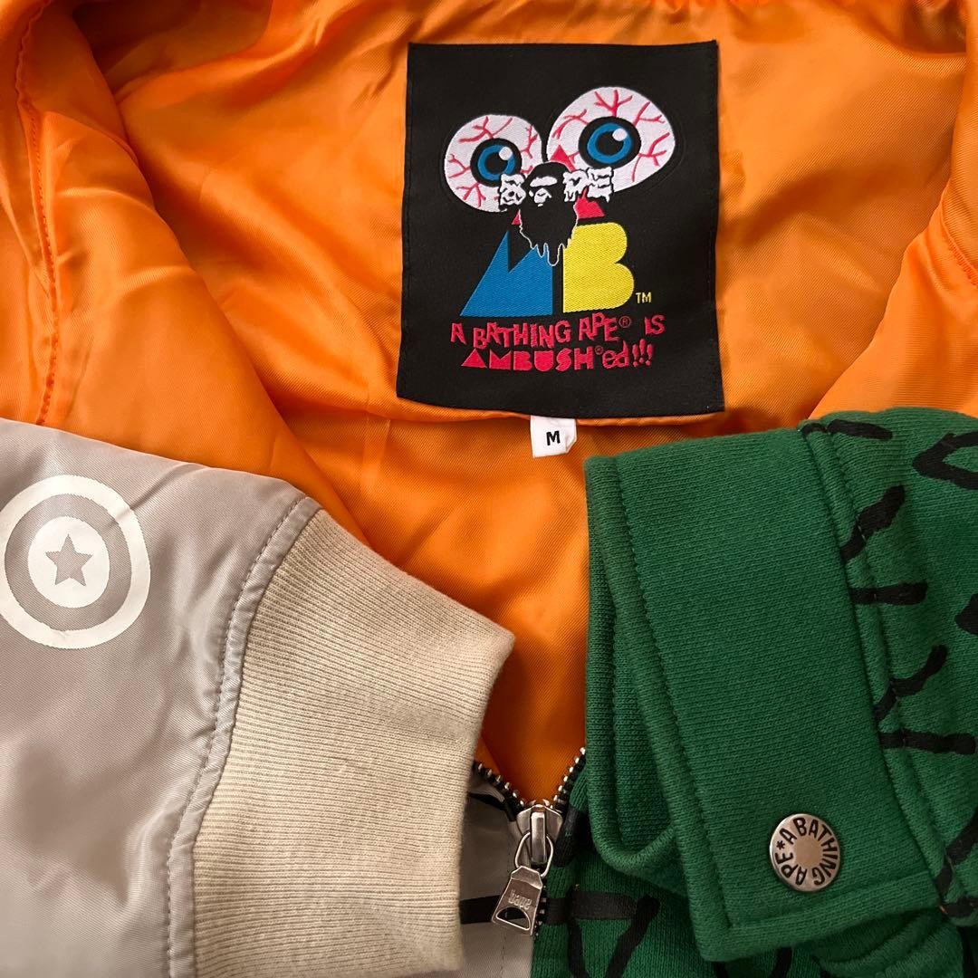 A Bathing Ape AMBUSH Collab Asymmetrical Full-Zip Hoo… - Gem