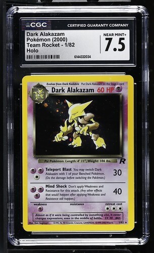 Dark Alakazam (Unlimited) graded CGC 7.5 for sale on eBay