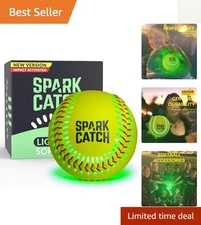 12-Inch Neon Green Light Up Fastpitch Softball - Perfect Gift for Young Players