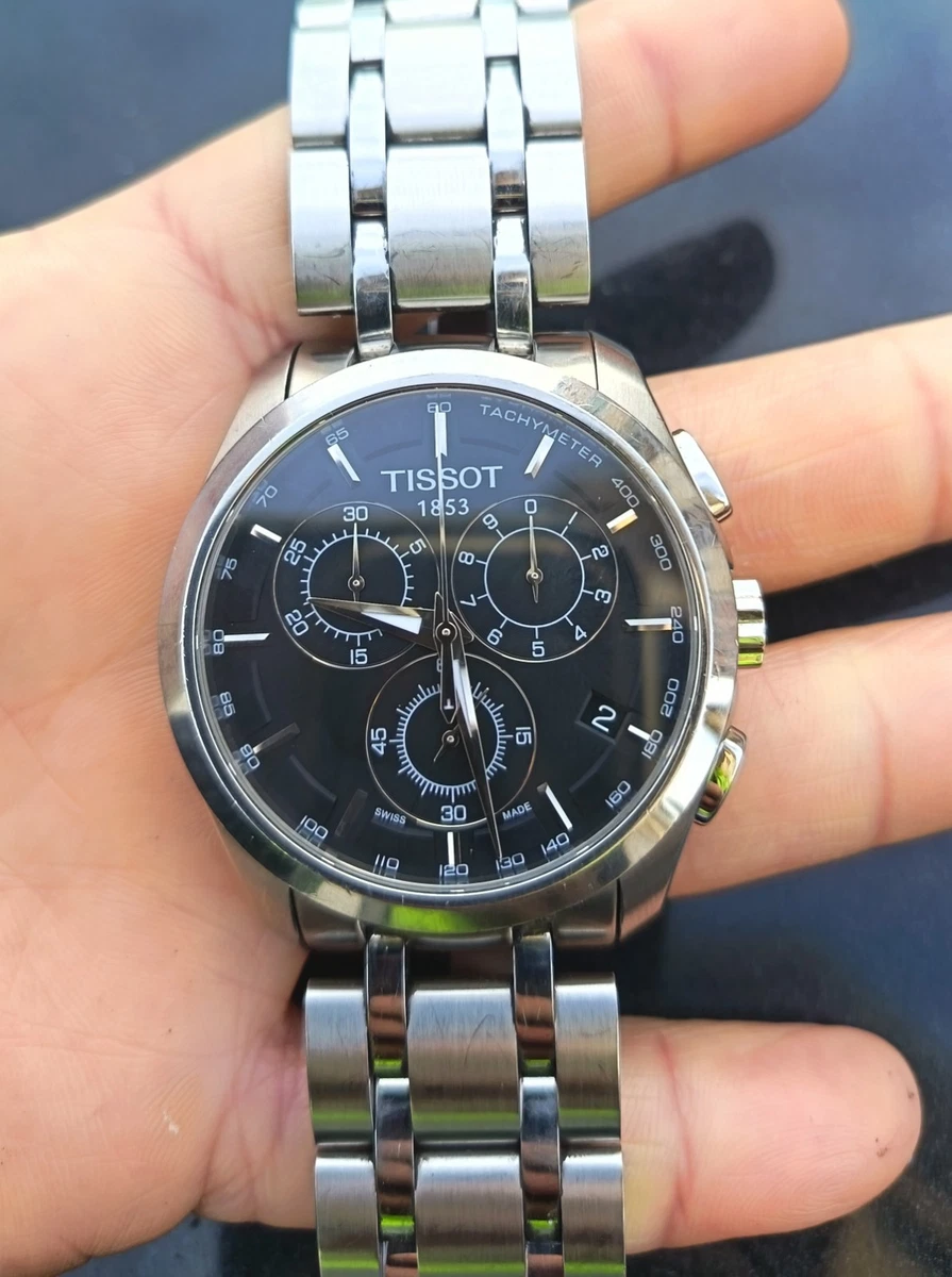 Tissot Couturier Chrono – Orologio Uomo In Acciaio Inossidabile – Quadrante Nero, Cronografo, Data, Vetro Zaffiro – Movimento Quarzo Svizzero – Impermeabile 10 ATM