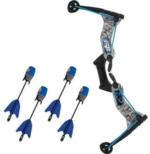 Zing HyperStrike Bow Set - Blue Bow, 4 Whistle Arrows