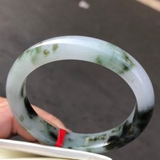 Certified Natural Grade AAA Ice Green Burmese Jade jadeite bracelet bangle 57MM