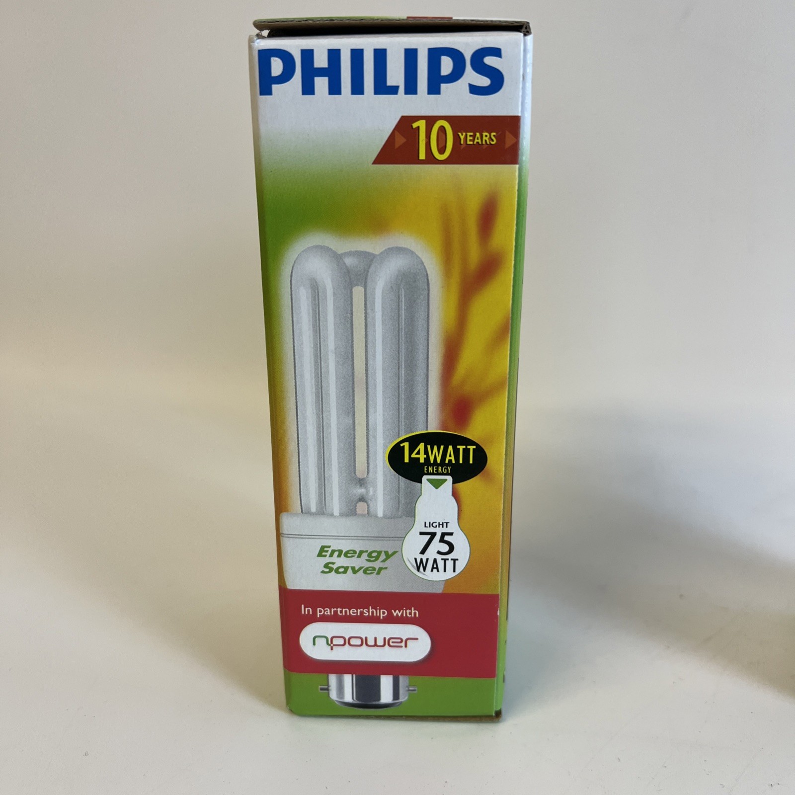 14W (=75W) Philips Low Energy Power Saving CFL Stick Light Bulbs BC B22 Lamps