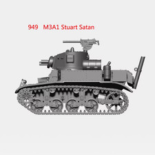 3D Printing Model 1/72 American M3A1 Stuart Tank Model Unpainted