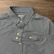 Rhone Fine Italian Fabric Shirt Sz Small Classic Fit Checkered Button Up Stretch