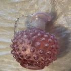 Vintage Fenton Cranberry Opalescent Hobnail Glass Cruet Mini Pitcher 5”