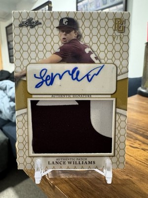 Lance Williams 2023 Leaf Perfect Game RPA Top Prospect Patch RC Auto #/6