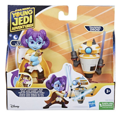 Disney Star Wars Pop Up Lightsaber Duel Lys Solay Training Droid Action Figures