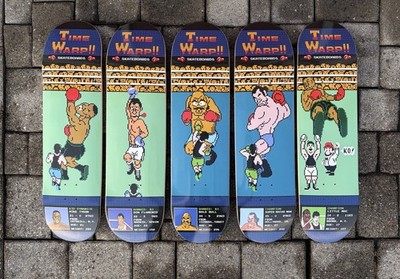 Time Warp Skateboards Decks Mike Tysons Punchout Graphics, Set of 5, NES