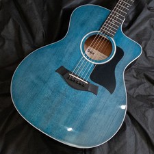 Taylor 214ce Plus Special Edition Trans Blue Acoustic Electric Guitar Gloss Fini