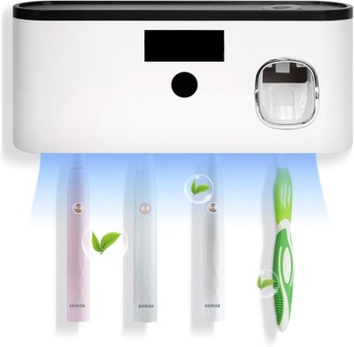 Toothbrush Sterilization Holder for Bathrooms, USB Rechargeable Toothbrush