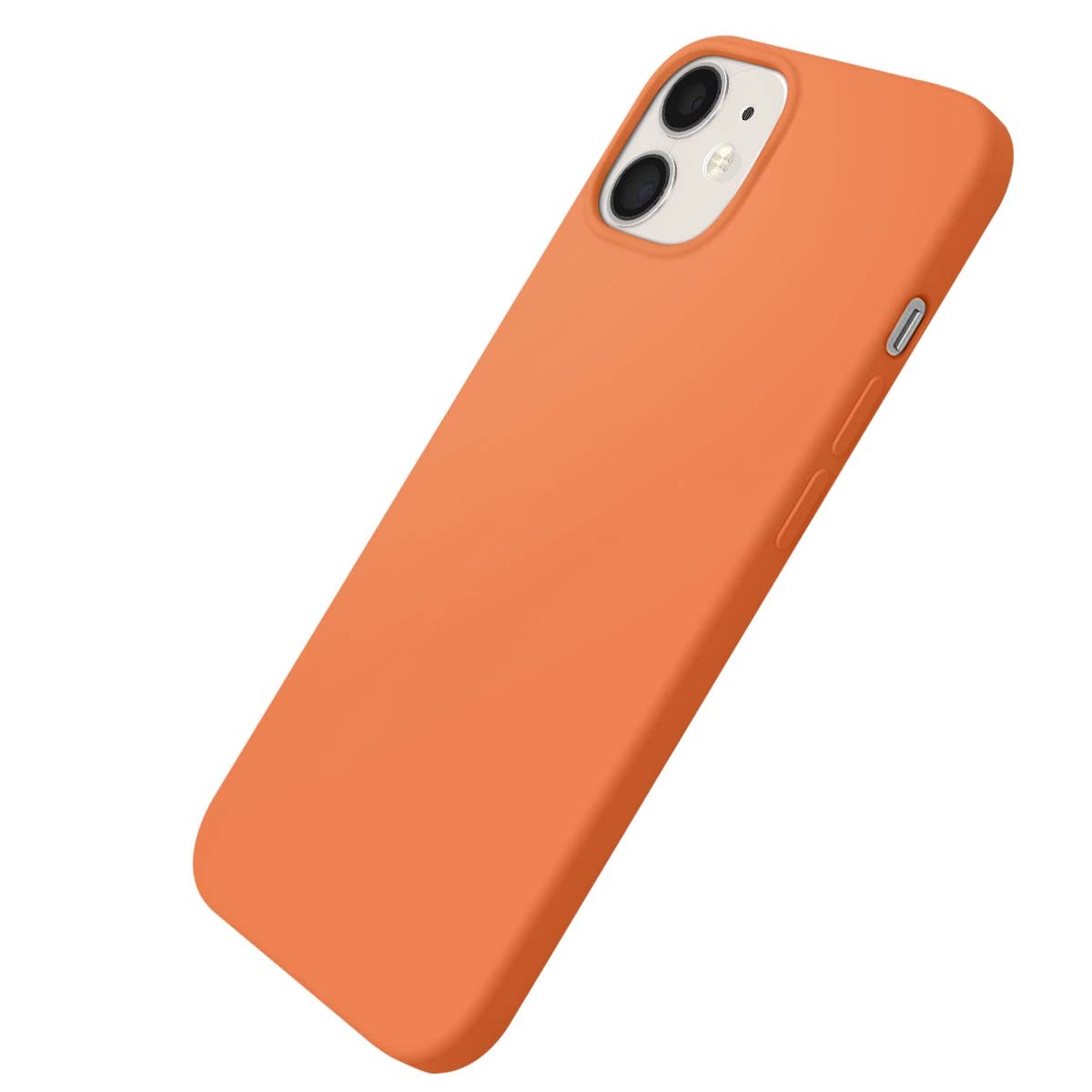 Coque iPhone 12 silicone orange souple Moxie accessoire de protection